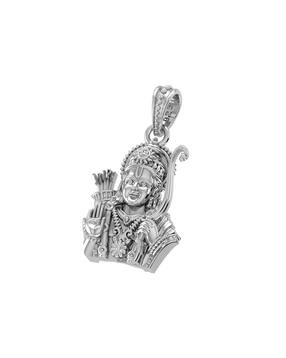 akshat sapphire Sterling Silver Ram Pendant with Chain-picture-10
