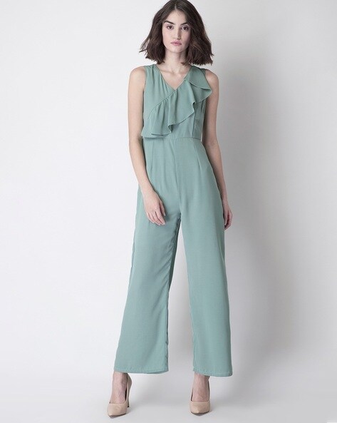 Buy Green Jumpsuits Playsuits for Women by FABALLEY Online Ajio