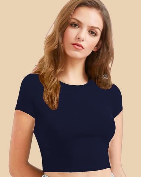 DREAM BEAUTY FASHION Fitted Round-Neck Top