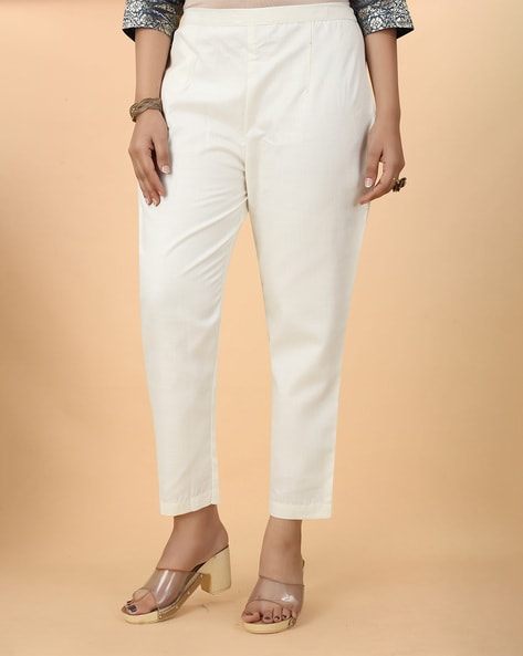 Buy White Trousers & Pants for Women by JAIPURATTIRE Online