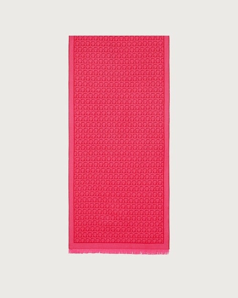 Buy Ferragamo Gancini Woollen Scarf Pink Color Women AJIO LUXE