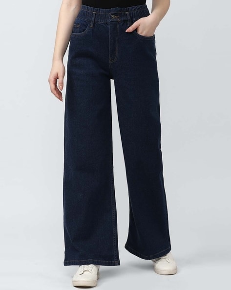 Van Heusen Mid-Rise Wide-Leg Jeans