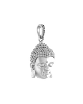 akshat sapphire Sterling Silver Buddha Pendant with Chain-picture-34