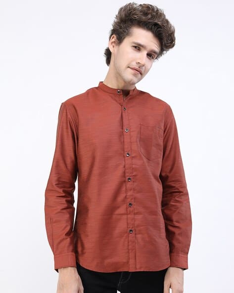 Ketch Men Slim Fit Shirt with Patch Pocket