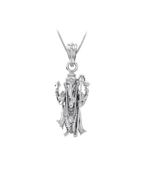 akshat sapphire Sterling Silver God Ganesh Pendant with Chain-picture-37