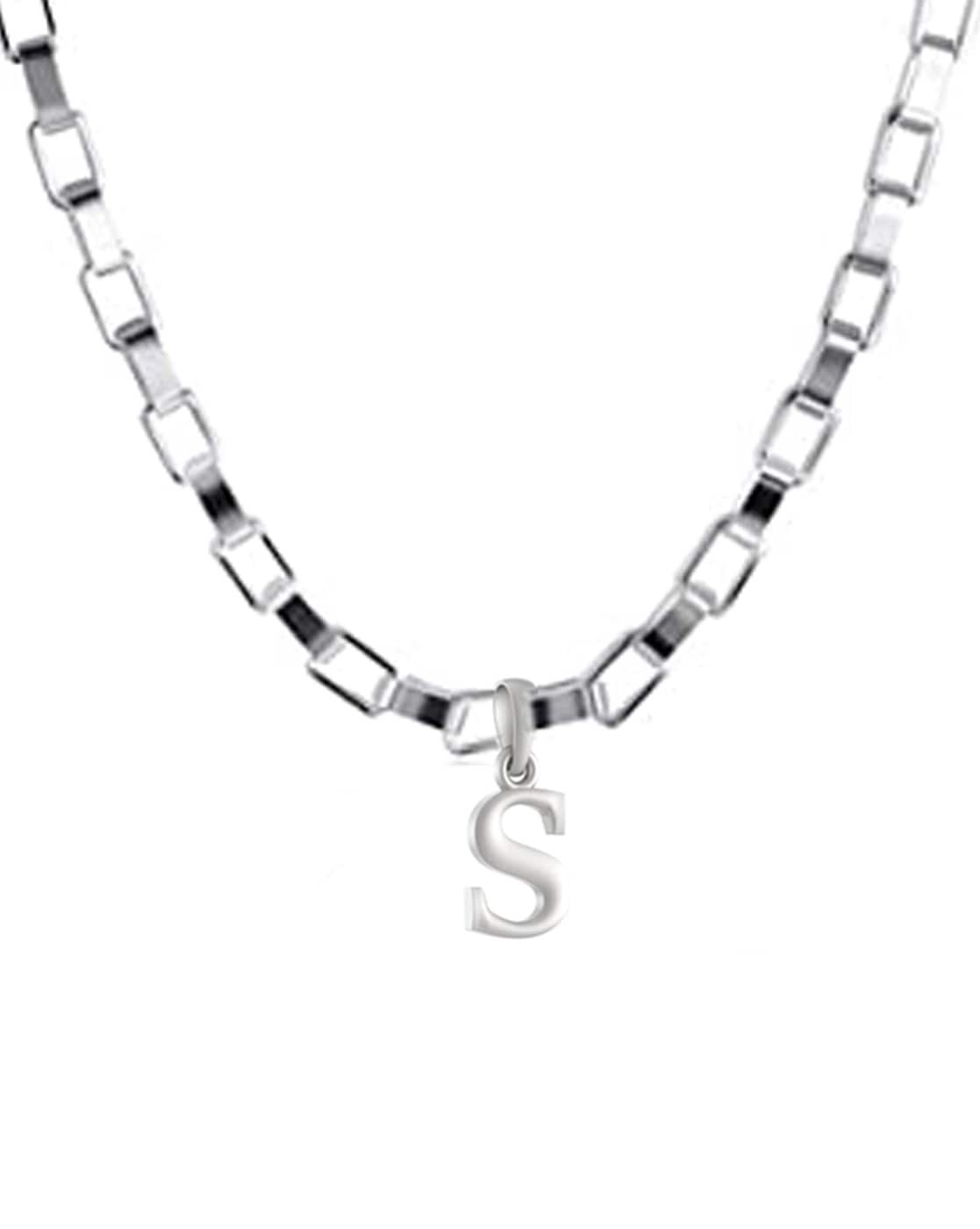 Small Sterling Silver Initial Necklace — JustJaynes - Sterling Silver  Jewelry