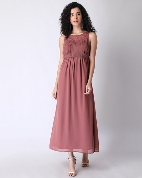 Casual Harpa Women Maxi Pink Dress at Rs 2099/piece in Bareilly