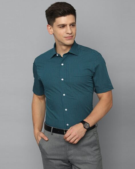 Louis Philippe Checked Slim Fit Shirt