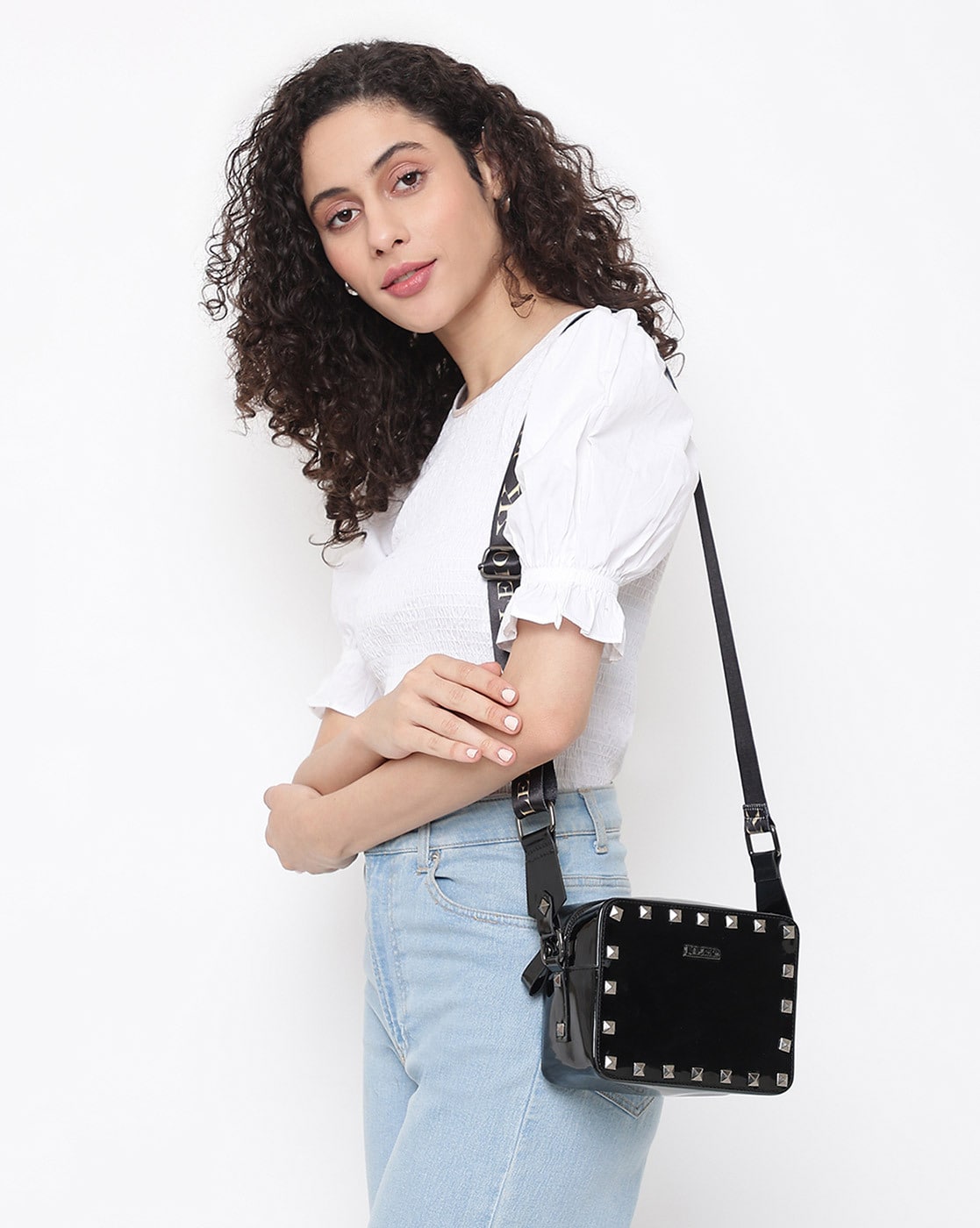 Médaillon Leather Bag - Khmissa - Black | Gypsy Bag By Moroccan Corridor®