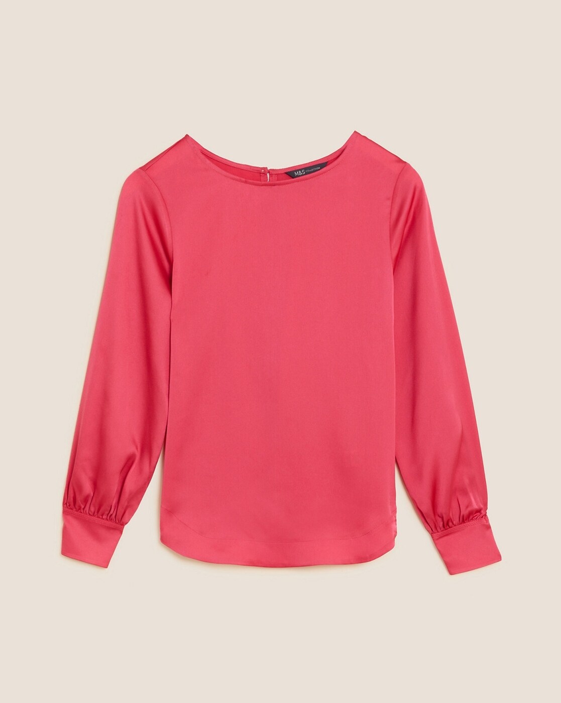 Brushed Jacquard Long Sleeve Top, M&S Collection