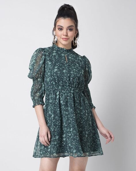 Buy Green Dresses for Women by FABALLEY Online