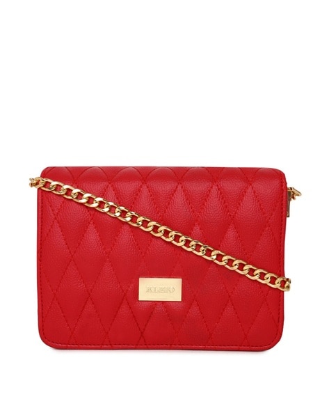 Buy Ted Baker Women red Magnolia Quilted Leather Large Crossbody Bag Online  - 767653 | The Collective