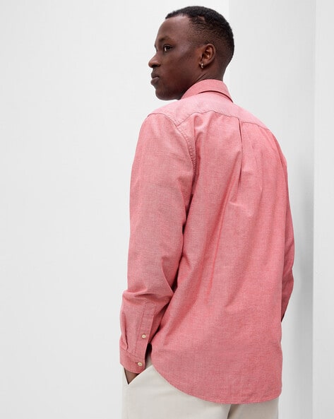 Gap pink best sale shirt