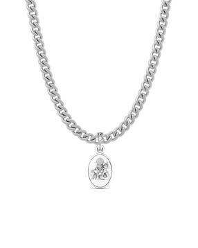 akshat sapphire Sterling Silver Hanuman Pendant with Chain-picture-29