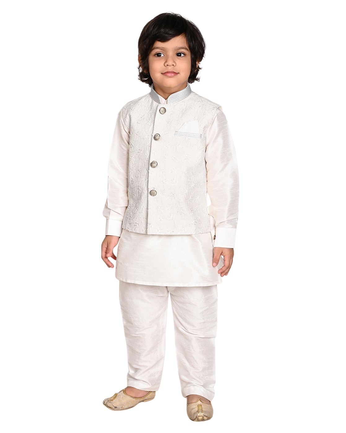 White kurta pajama for baby online boy