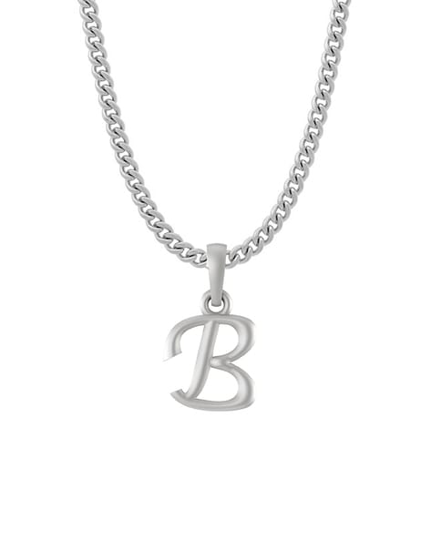 De-Ultimate Silver Name English Alphabet 'B' Letter Pendant Locket Necklace  With Ball Chain Stainless Steel Pendant Set Price in India - Buy  De-Ultimate Silver Name English Alphabet 'B' Letter Pendant Locket Necklace
