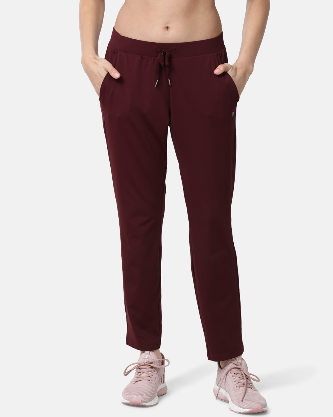 Buy ENAMOR Sepia Structured Cotton Blend Regular Fit Womens Track Pants |  Shoppers Stop