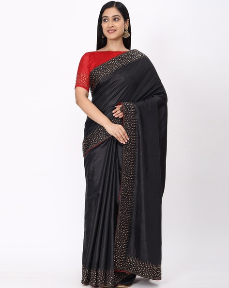 Buy Arpita Fashion Women Black Silk Blend Saree Online at Best Prices in  India - JioMart.