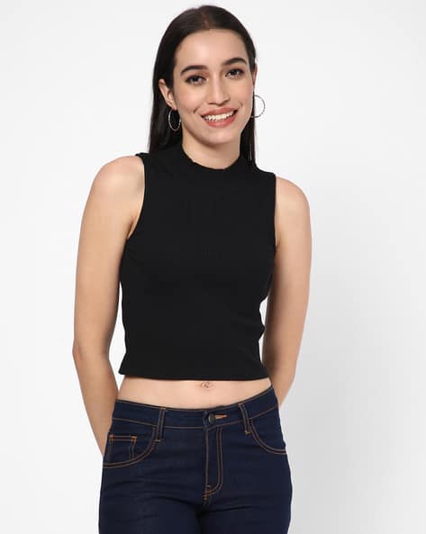 Round-Neck Sleeveless Top