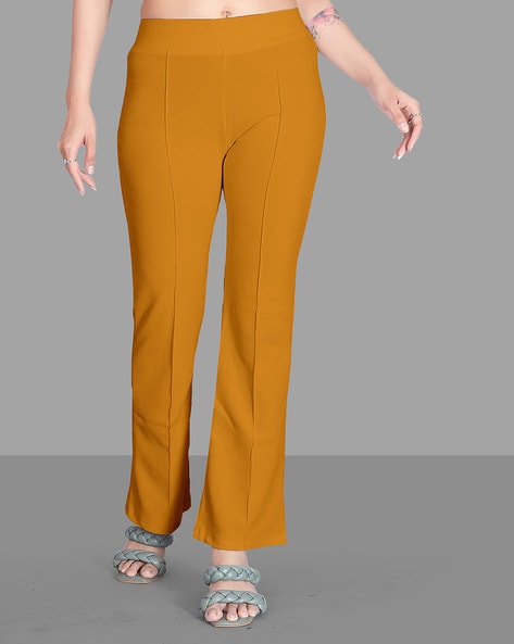 Women's Yellow Velvet Pants | ShopStyle