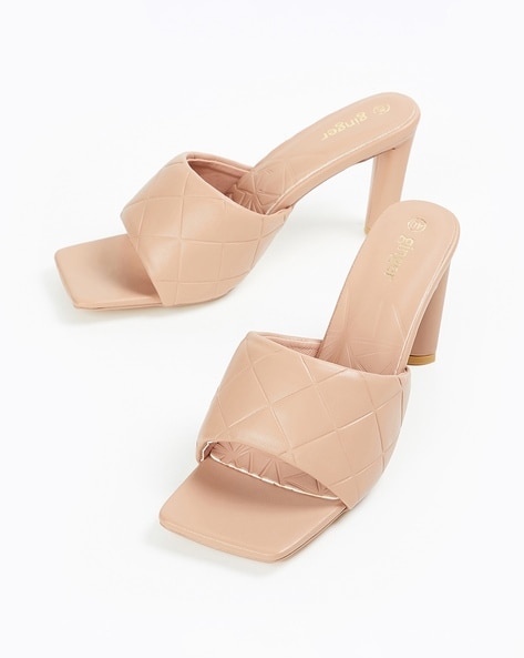 Beige square 2025 toe sandals