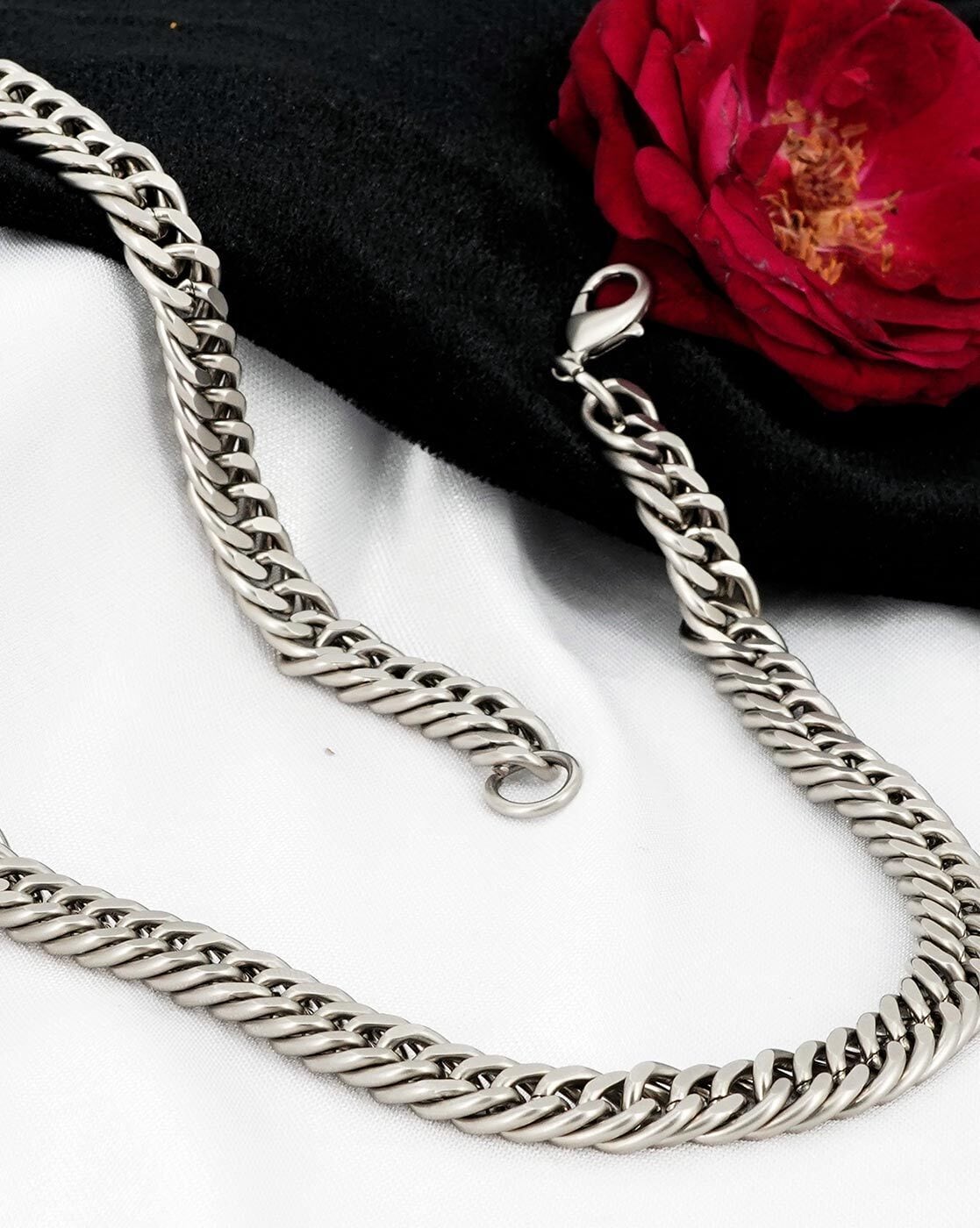 8mm Men's Sterling Silver Curb Chain - Jewelry1000.com