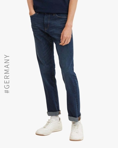 Mens Dark Blue Jeans - Slim Fit Denim Pant