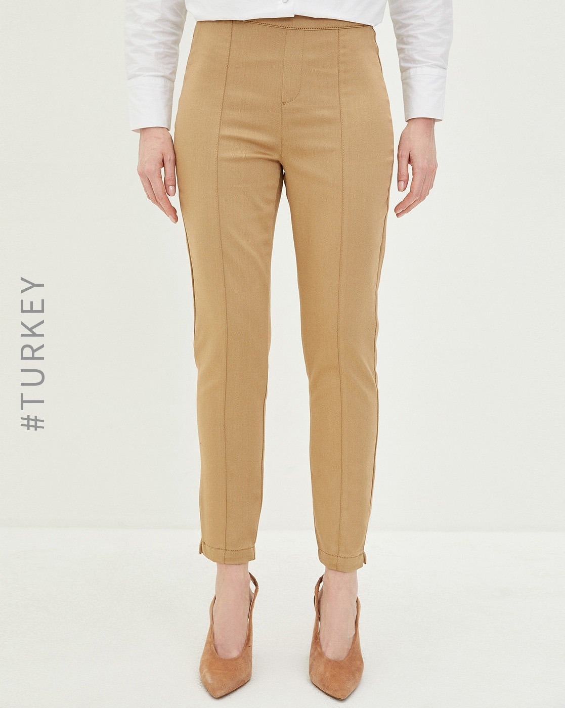 Buy online High Rise Solid Flat Front Trousers Trouser from bottom wear for  Women by Ennoble for ₹989 at 67% off | 2024 Limeroad.com