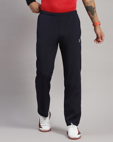 Men Fitted Track Pants with Elasticated Waist