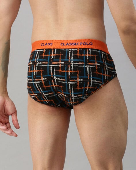 Pack of 2 Printed Briefs with Elasticated Waistband