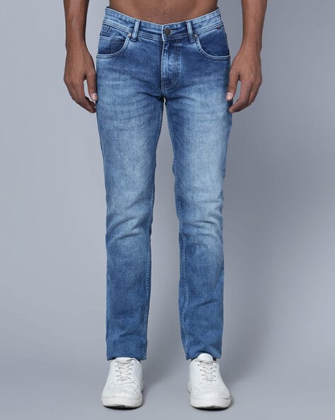 Men Mid-Wash Relaxed Fit Jeans