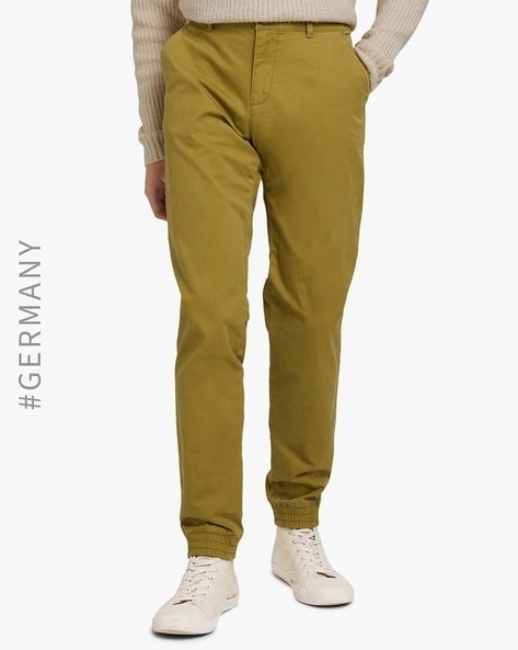 Trousers with pockets Color light olive - SINSAY - 4885T-81X