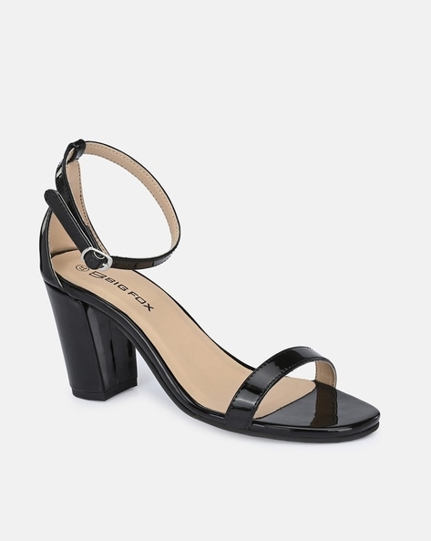 Black thick heel on sale sandals