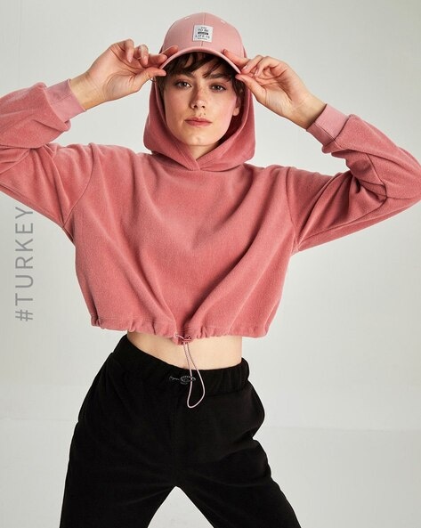 Drawstring waist sweatshirt best sale