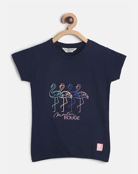 TALES & STORIES Embroidered Round-Neck T-Shirt