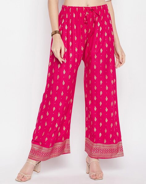 Magenta Palazzo Pants, LetsDressUp