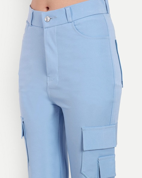 Buy Sky Blue Trousers & Pants for Women by Broadstar Online