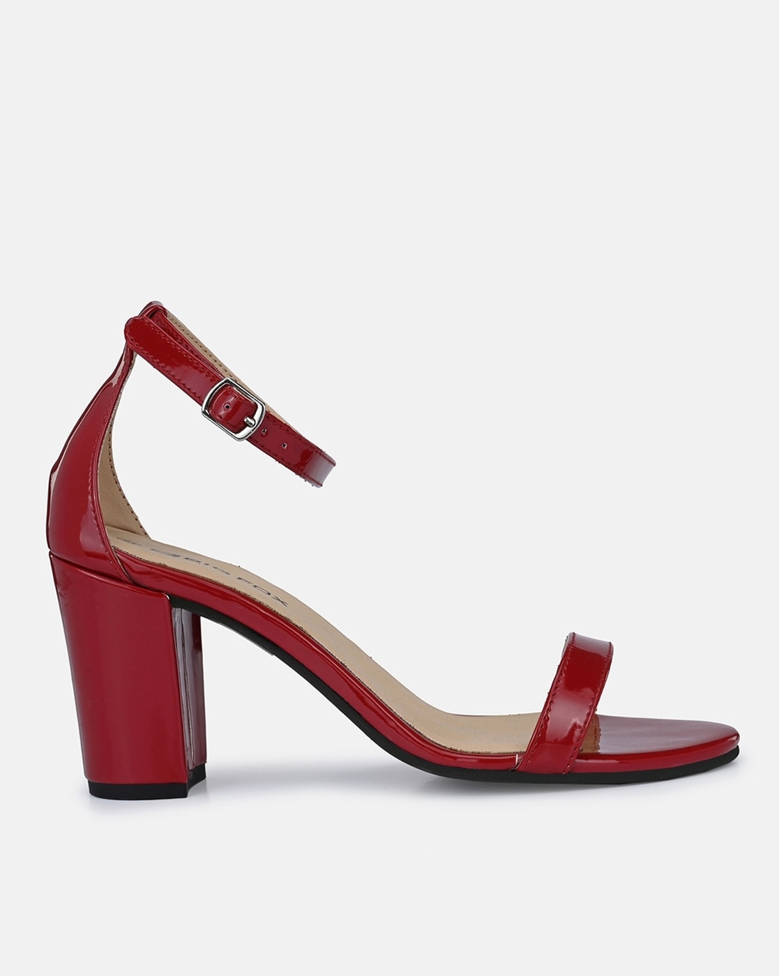 New Look strappy block heeled sandals in red | ASOS