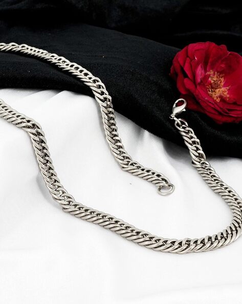 Fashion Frill Chain For Men 24 Inches Silver Plated Stainless Steel Chain  Price in India - Buy Fashion Frill Chain For Men 24 Inches Silver Plated  Stainless Steel Chain Online at Best