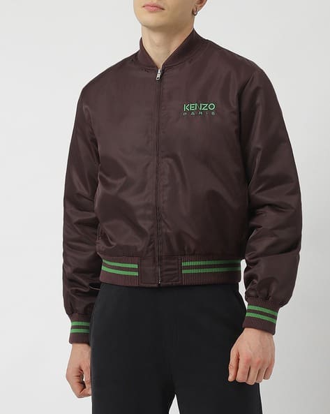 Logo Embroidered Bomber Jacket