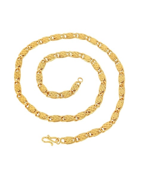 THE IMITATION Trendy & Designer link LIKE Real Golden Chain For Boys  Stylish Round Fisher Necklace