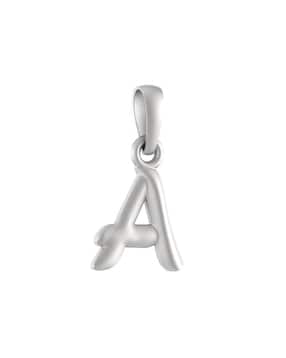 akshat sapphire Sterling Silver A- Alphabet Pendant-picture-27