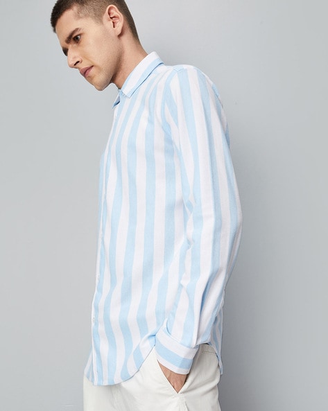 Light-Blue Striped Shirt