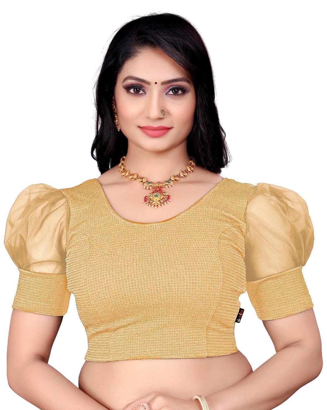 Buy Gold Blouses for Women by VINAYAK INTERNATIONAL Online