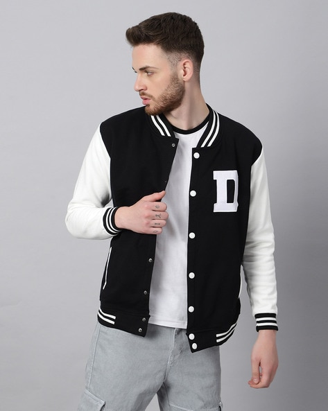 Black and white outlet print jacket