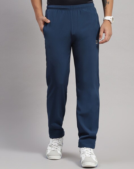 Men Fitted Track Pants with Elasticated Waist