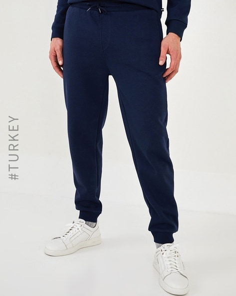 Dark best sale blue joggers