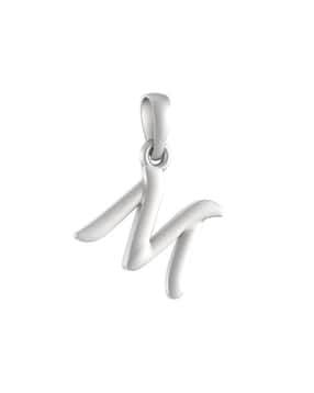 akshat sapphire 925 Silver Name alphabet chain pendant-picture-14