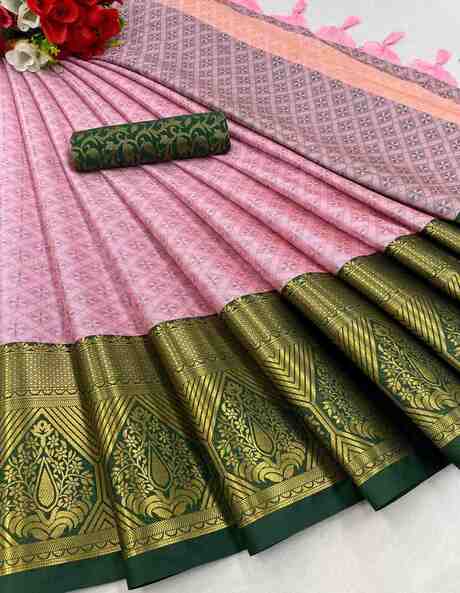 New Collection Kanchipuram Printed Silk Saree For Women at Rs.985/Piece in  delhi offer by Sindhwani Sarees