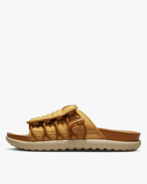 Gold nike slides discount mens